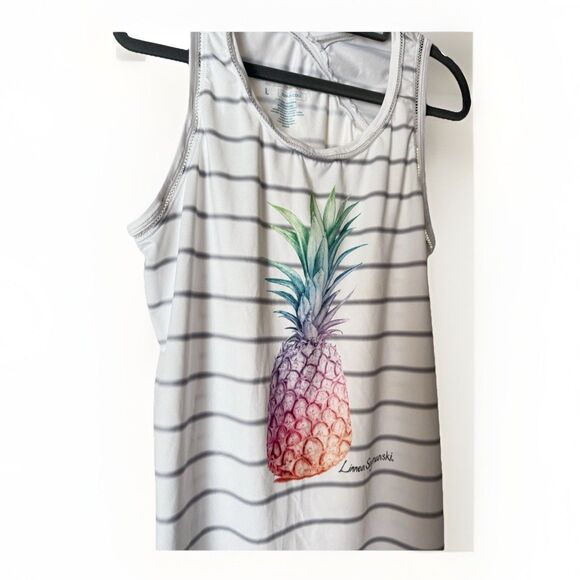 Reel Legends Linnea Szymanski Keep It Cool Size L Pineapple Tank Top Women’s - Picture 5 of 8